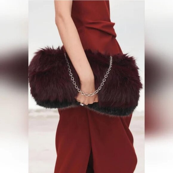 Zara Handbags - ZARA FAUX FUR BAG LIMITED EDITION